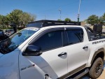 Toyota Hilux 2016-2025 Black Weather Shields Satin Black Double Cab