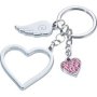 Keyring With 3 Charms - Love Is In The Air Silver