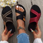 Women's Hollow Mesh Slide Sandals Casual Open Toe Flat Summer Shoes Lightweight Slide Sandals