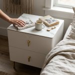 Modern Bedside Table With 2 Drawers