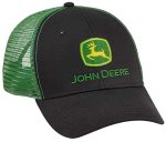 John Deere Authentic Licensed Black And Green Mesh Cap