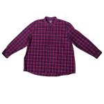 Jeep Mens Long Sleeved Yarn Dyed Check Shirt In Red & Navy - Red And Navy 5XL