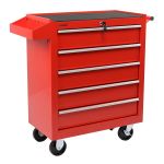 5 Drawer Heavy Duty Tool Storage Trolley Cart Tool Chest Heavy Duty Cabinet