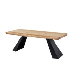 Contemporary Solid Wood Dining Table – Available In 2 Colours