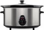 Mellerware Slow Cooker Stainless Steel Brushed 6.5L 320W Slow Cooker