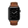 Colton James Leather Strap For Black/space Grey 38MM Apple Watch - Brown