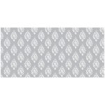 White Victorian Ornament On Grey 3M Rectangle Tablecloth