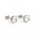 Sensitive Sterling Silver Cubic Zirconia 8MM