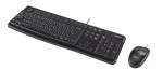 Logitech MK120 Wired Keyboard And Mouse USB Black Bundle