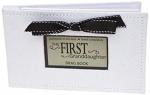 Grandparent Gifts 1ST Granddaughter Brag Book White Faux-suede Hold 32 4X6 Image