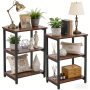 Side Table End Table Nightstands 3-LAYER Storage Shelves