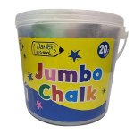 Bantex Jumbo Chalk Assorted Colours 20 Pieces - - Factory Plaza
