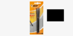 BIC Cristal Ultrafine 0.7MM Pack 2 Black Ballpen