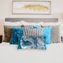 Crashing Waves Sea Horse By Cherylin Louw Oblong Luxury Scatter