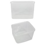 Clear Square Tub & Lid 1.5L Pack Of 5