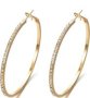 Za Fashionable Hoop Rhinestone Circular Earrings