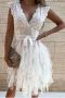 What Dreams Are Made Of White Lace Tulle Dress - 34 / White / MINI