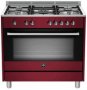 Rustica 5 Gas Burner With Electric Oven 90CM Burgundy