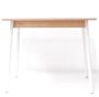 Loft Writing Desk With Birch Plywood Top 90 X 60 Cm And White Steel Legs