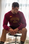 Champions Baggy Pullover In Burgundy Unisex - XL