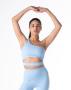 Organic Pristine Asymmetrical Sports Bra - Blue - Medium