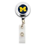 Fth Badge Reel With Alligator Clip Michigan Wolverines