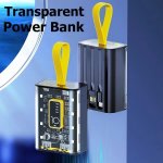 10000MAH Transparent Power Bank With LED