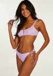 Wakaya V Front Crop Top Bikini Top - Purple