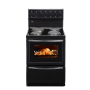 U126B 4 Plate Stove Solid Blk With Warmer
