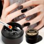 8G 4-IN-1 Multifunction Nail Enhancement Glue - No-wash Strong Adhesion For Nail Art Drill Sticking & Extension Diy Ripple Effect Hard Seal Top Coat