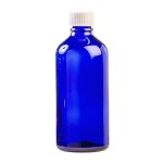 50ML Blue Glass Aromatherapy Bottle With Screw Cap - White 18 410