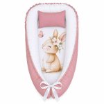 Pink Soft Watercolour Girly Bunny Baby Nest Pod Newborn Lounger