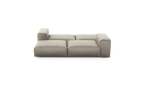 Double Lounger - Velvet - Stone - 241CM X 210CM