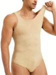 Men's Sports Compression Bodysuit Skinny Fit Stretch Tank Top Body Shaper Undershirt
