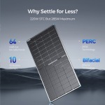 Renogy Pro 12V 220W Rigid Solar Panel Bifacial For