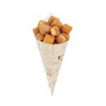 Restaurantware Conetek 10-INCH Eco-friendly Finger Food Cones: Perfect For Appetizers - Food-safe Paper Cone With Newsprint Styl