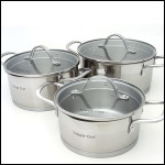 Snappy Chef 6 Piece Platinum Pot Set