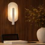 Textured Oval LED Wall Light Gold White Modern Decorative Sconce - Gold
