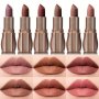 1PC Matte Lipstick In Nude Shades Non-drying Natural Lip Color Long-lasting Beauty Lip Makeup