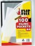 A4 Filling Pockets 100 Pack