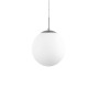Globe Opal Glass Pendant Light - Extra Large / Opal & Matt Black