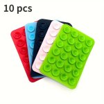 10PCS Adhesive Silicone Phone Holder - Durable Reusable Suction Pad For Secure Hands-free Use On All Surfaces