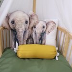 Shaped Pillow Bolster Pillow Plain Mustard