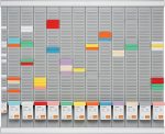Nobo T-card Annual Planning Kit Wall Mount 12 Columns & 32 Slots Size 2 Includes T-cards & Index Column – 32938864