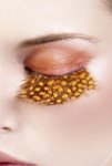 Yellow Brown Feather Eyelashes