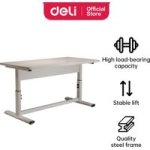 Height Adjustable Table Desk 100X60X65-95CM Max White