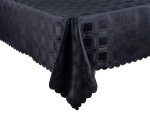 Tablecloth Rectangular Damask Pack Of 6-BLACK