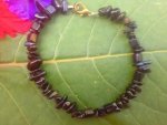 Black Obsidian Chip Stone Bracelet