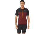 ASICS Men's Fujitrail Ss Top - Aqua Red perm Black - LG