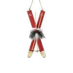 Sleigh With Fur 3.5X8X23CM - Red